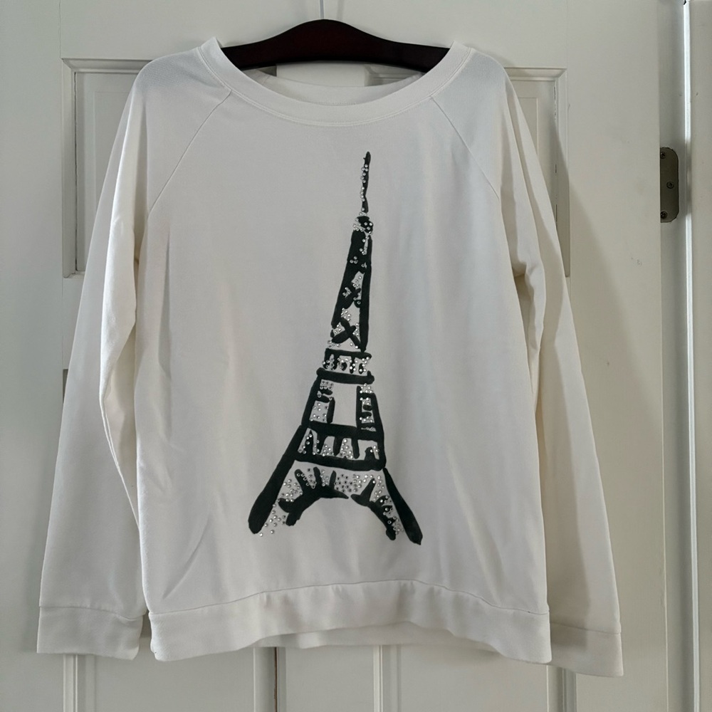 **3 for $20!!** LOFT Paris Eiffel Tower Gemstones Sweatshirt Medium